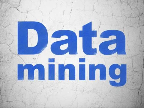 Data concept: Data Mining on wall background Illustrazione stock