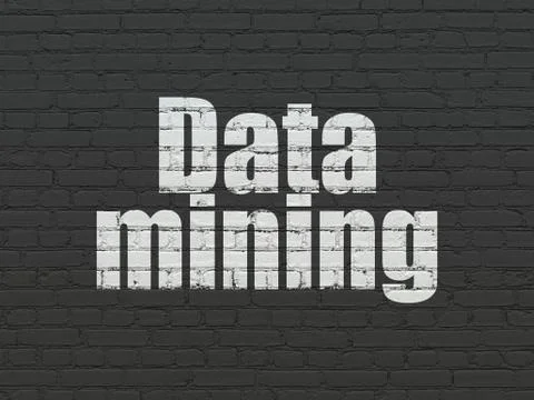 Data concept: Data Mining on wall background Illustrazione stock