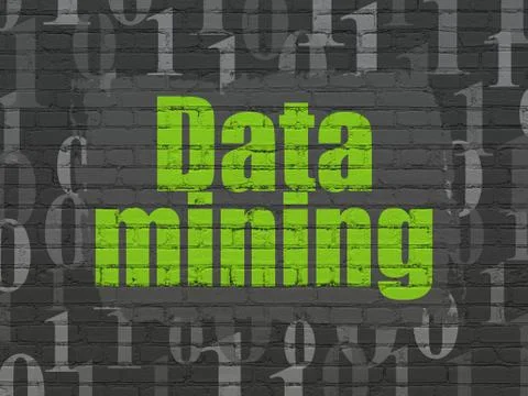 Data concept: Data Mining on wall background Illustrazione stock