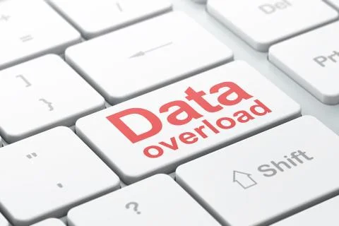 Data concept: Data Overload on computer keyboard background Stock Illustration