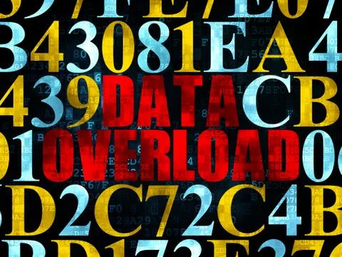 Data concept: Data Overload on Digital background Stock Illustration