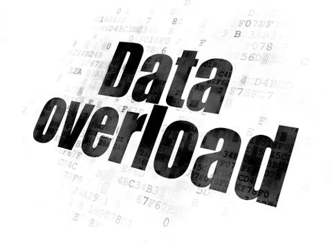 Data concept: Data Overload on Digital background イラスト素材