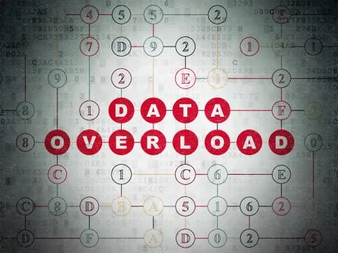 Data concept: Data Overload on Digital Data Paper background 스톡 일러스트