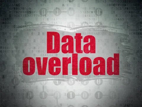 Data concept: Data Overload on Digital Data Paper background Stock Illustration