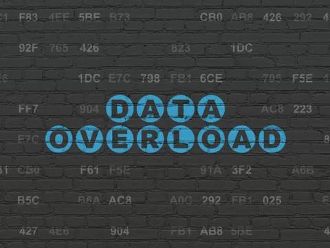 Data concept: Data Overload on wall background イラスト素材