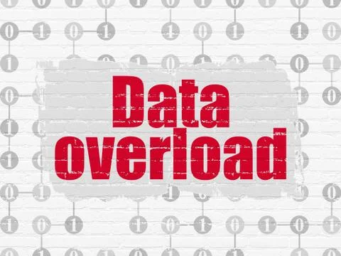Data concept: Data Overload on wall background イラスト素材