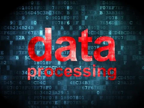 Data concept: Data Processing on digital background Stock Illustration