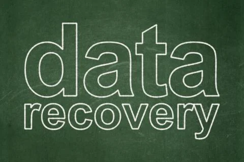 Data concept: Data Recovery on chalkboard background イラスト素材