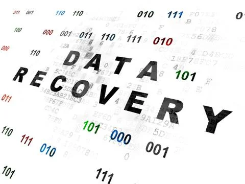 Data concept: Data Recovery on Digital background Illustrazione stock