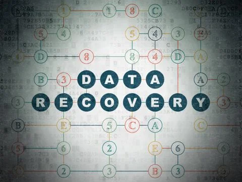 Data concept: Data Recovery on Digital Data Paper background Stockillustratie