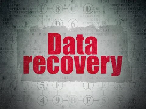 Data concept: Data Recovery on Digital Data Paper background Illustrazione stock