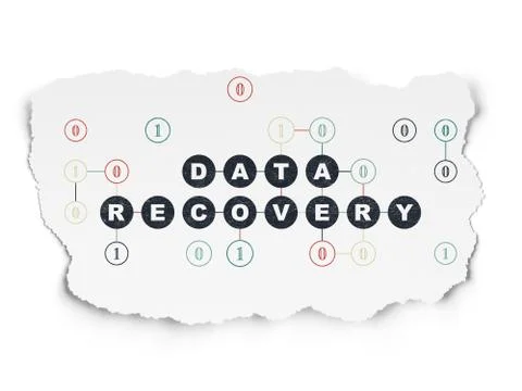 Data concept: Data Recovery on Torn Paper background Stockillustratie
