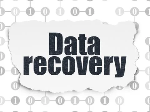 Data concept: Data Recovery on Torn Paper background Illustrazione stock