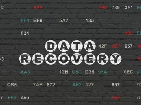 Data concept: Data Recovery on wall background Illustrazione stock