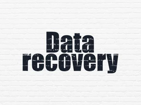 Data concept: Data Recovery on wall background Illustrazione stock