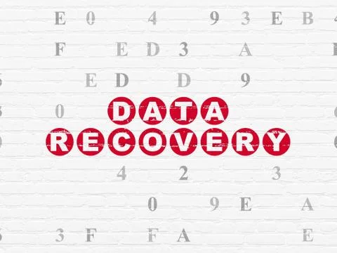 Data concept: Data Recovery on wall background Illustrazione stock