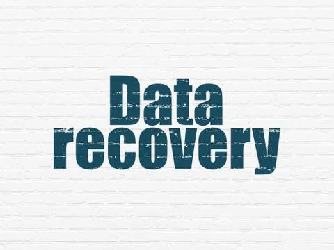 Data concept: Data Recovery on wall background Stock Illustration