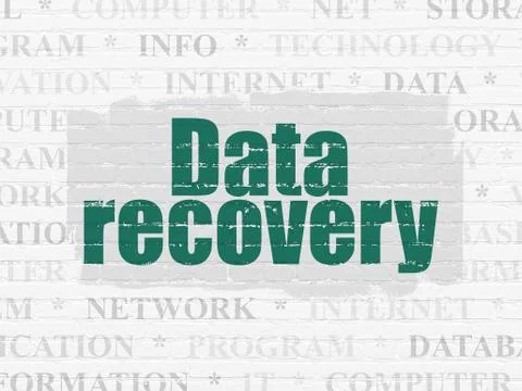 Data concept: Data Recovery on wall background Illustrazione stock
