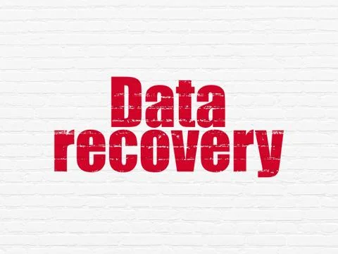 Data concept: Data Recovery on wall background Illustrazione stock