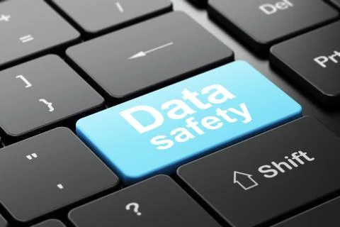 Data concept: Data Safety on computer keyboard background イラスト素材