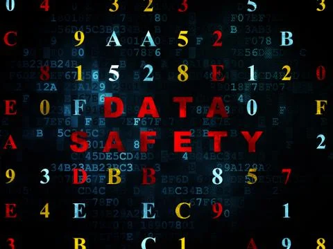 Data concept: Data Safety on Digital background Stock Illustration