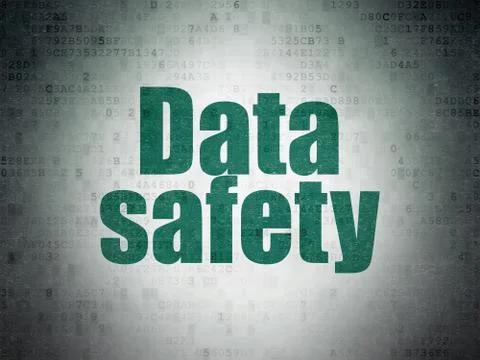 Data concept: Data Safety on Digital Data Paper background Illustrazione stock