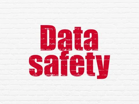 Data concept: Data Safety on wall background Illustrazione stock