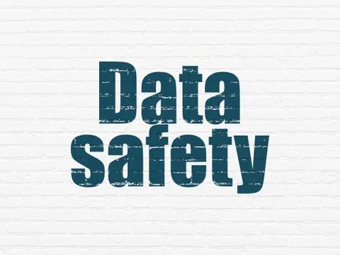 Data concept: Data Safety on wall background イラスト素材