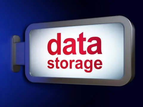 Data concept: Data Storage on billboard background Illustration