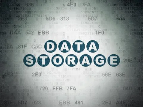 Data concept: Data Storage on Digital Paper background Stock Illustration
