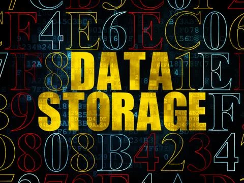 Data concept: Data Storage on Digital background Ilustração Stock