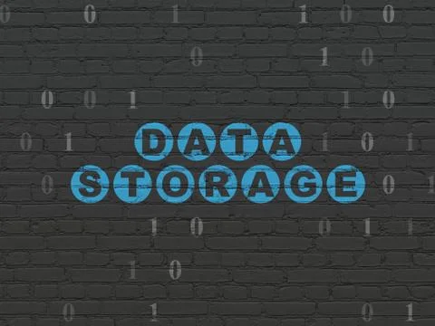 Data concept: Data Storage on wall background Illustrazione stock