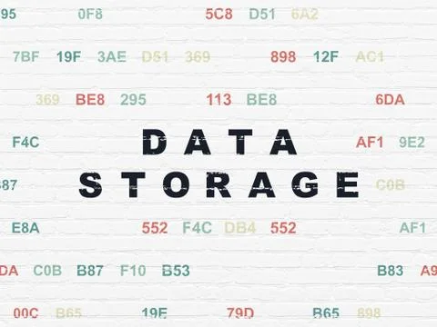 Data concept: Data Storage on wall background Illustrazione stock