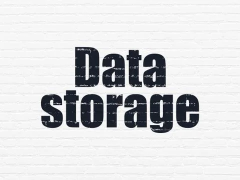 Data concept: Data Storage on wall background Illustrazione stock
