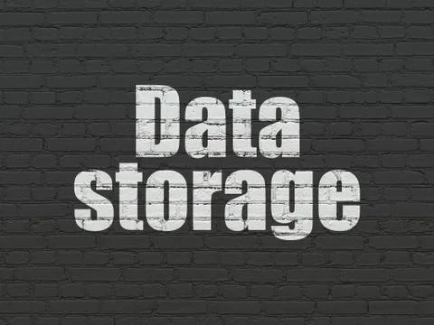 Data concept: Data Storage on wall background イラスト素材