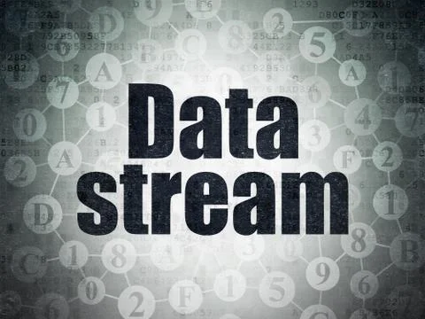 Data concept: Data Stream on Digital Paper background Illustrazione stock