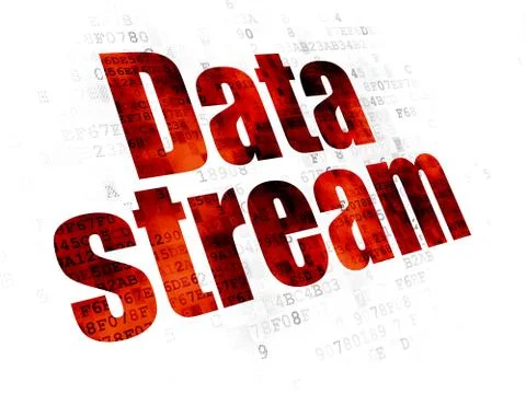 Data concept: Data Stream on Digital background Stock Illustration