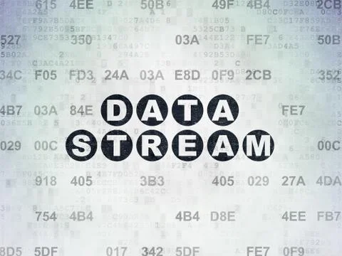 Data concept: Data Stream on Digital Data Paper background Stock Illustration