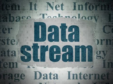 Data concept: Data Stream on Digital Data Paper background Stock Illustration