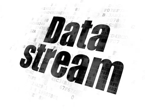 Data concept: Data Stream on Digital background イラスト素材