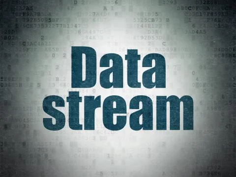 Data concept: Data Stream on Digital Data Paper background Illustrazione stock