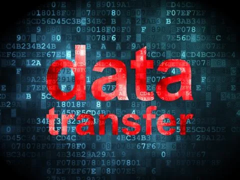 Data concept: Data Transfer on digital background Stock Illustration