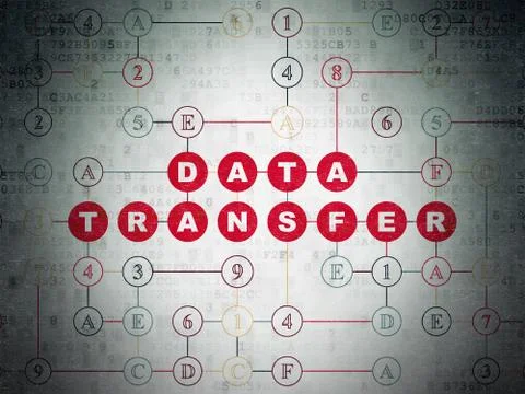 Data concept: Data Transfer on Digital Data Paper background Stockillustratie