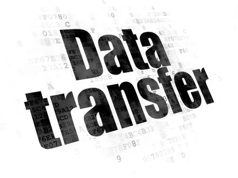 Data concept: Data Transfer on Digital background Stock Illustration