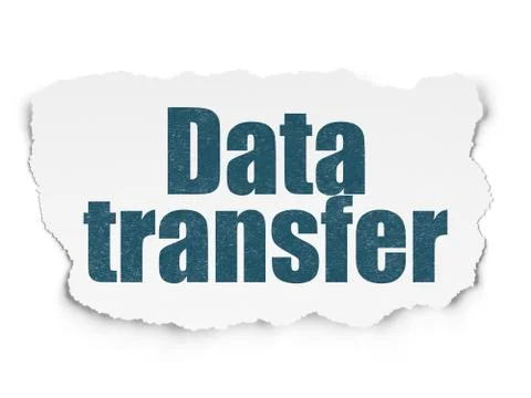 Data concept: Data Transfer on Torn Paper background Stockillustratie
