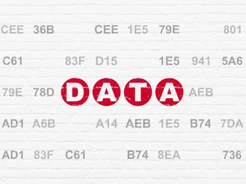 Data concept: Data on wall background Illustrazione stock