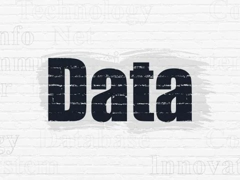 Data concept: Data on wall background Illustrazione stock