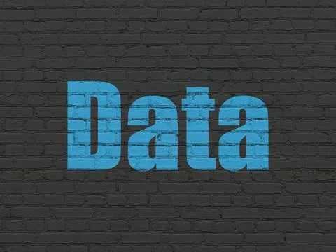 Data concept: Data on wall background Stock Illustration