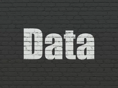 Data concept: Data on wall background Illustrazione stock