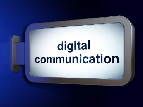 Data concept: Digital Communication on billboard background Illustration